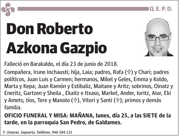 Roberto Azkona Gazpio