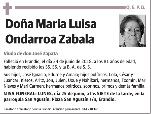 María Luisa Ondarroa Zabala