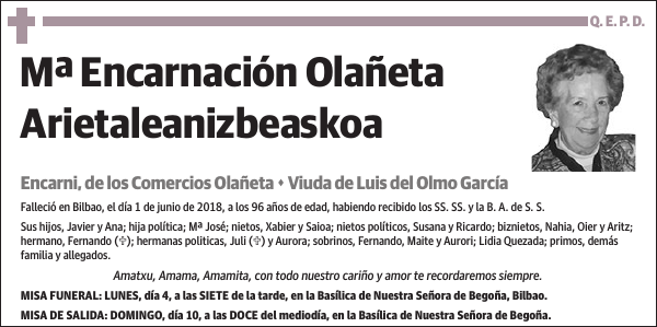 Mª Encarnación Olañeta Arietaleanizbeaskoa