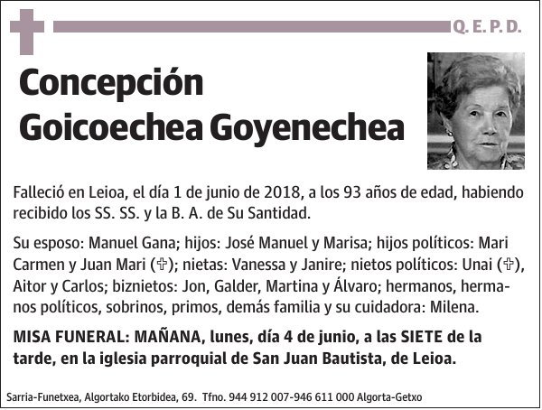 Concepción Goicoechea Goyenechea