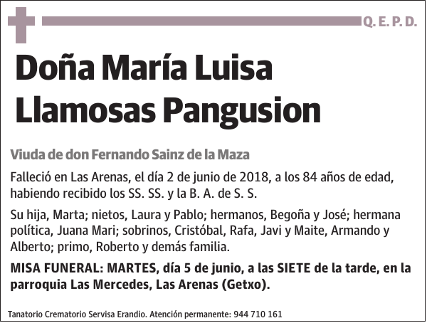 María Luisa Llamosas Pangusion