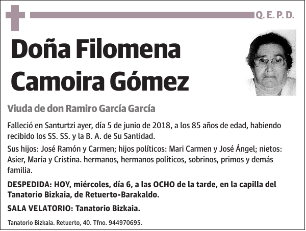 Filomena Camoira Gómez