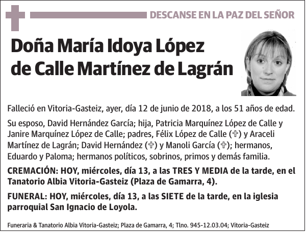 María Idoya López de Calle Martínez de Lagrán