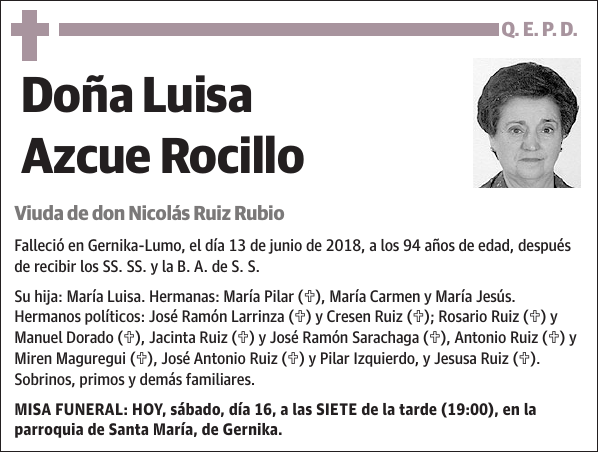 Luisa Azcue Rocillo