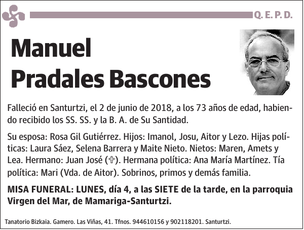 Manuel Pradales Bascones