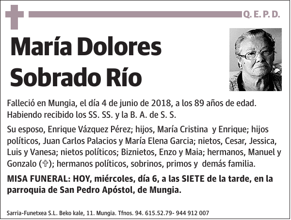 María Dolores Sobrado Río