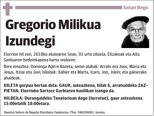 Gregorio Milikua Izundegi