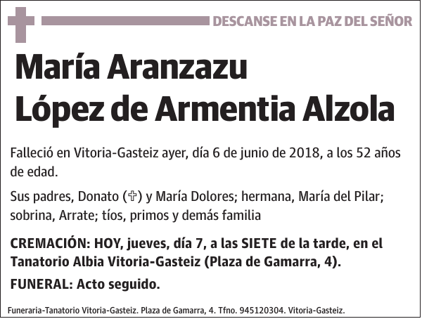 María Aranzazu López de Armentia Alzola