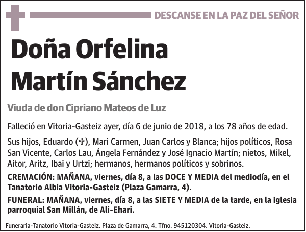 Orfelina Martín Sánchez