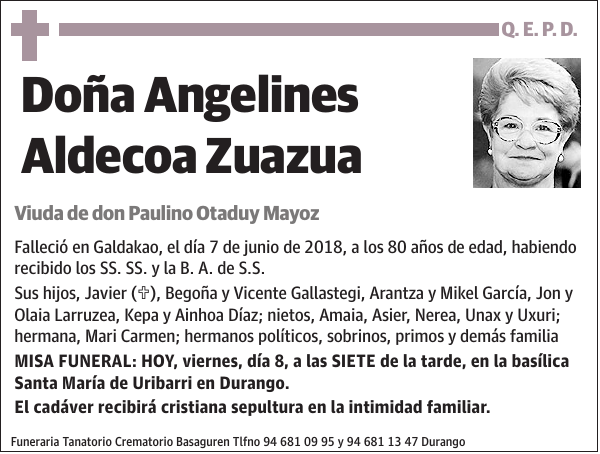 Angelines Aldecoa Zuazua