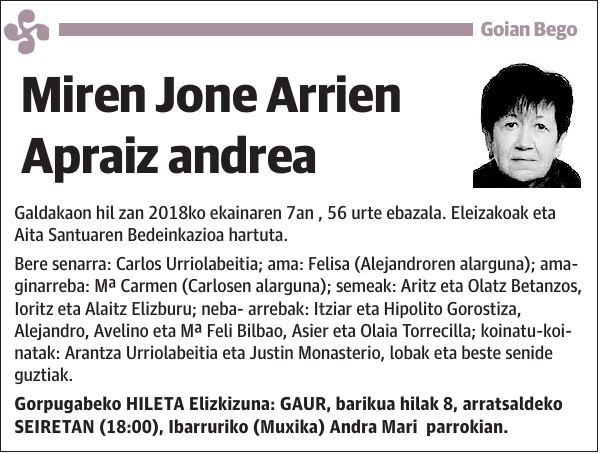 Miren Jone Arrien Apraiz