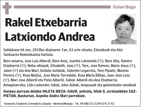 Rakel Etxebarria Latxiondo