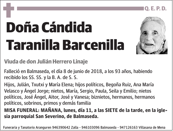 Cándida Taranilla Barcenilla