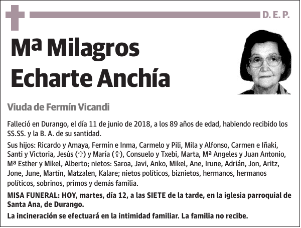 Mª Milagros Echarte Anchía