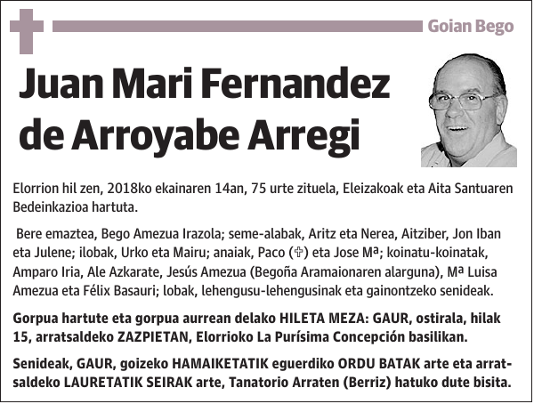 Juan Mari Fernandez de Arroyabe Arregi