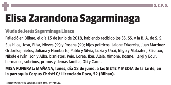 Elisa Zarandona Sagarminaga