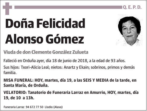 Felicidad Alonso Gómez