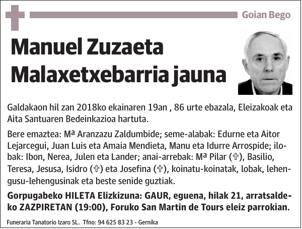 Manuel Zuzaeta Malaxetxebarria