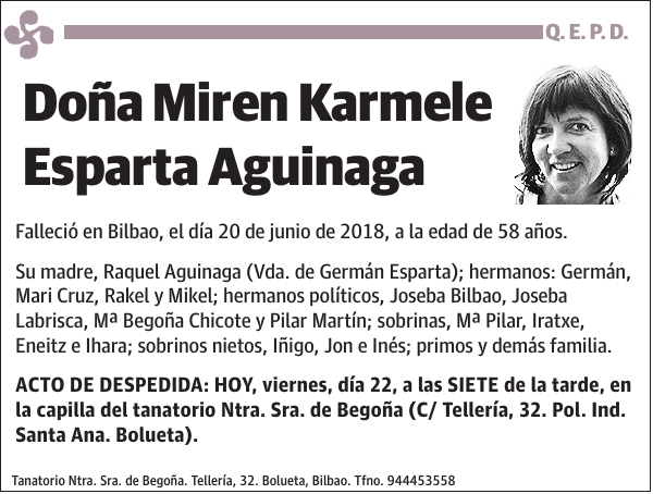 Miren Karmele Esparta Aguinaga