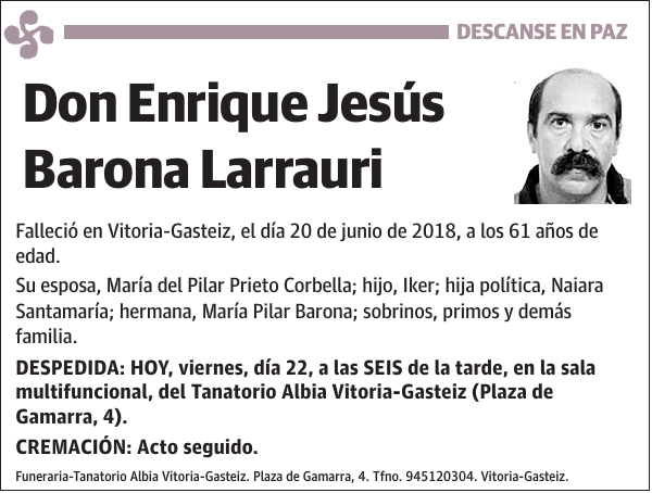 Enrique Jesús Barona Larrauri