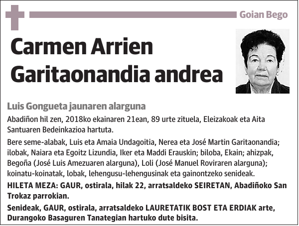 Carmen Arrien Garitaonandia