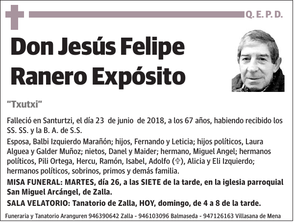 Jesús Felipe Ranero Expósito