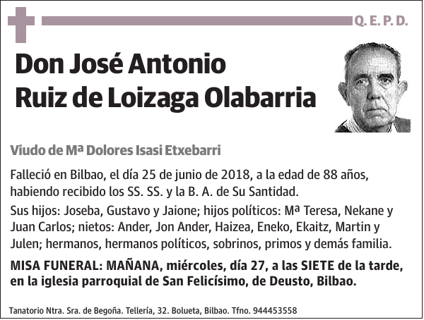 José Antonio Ruiz de Loizaga Olabarria