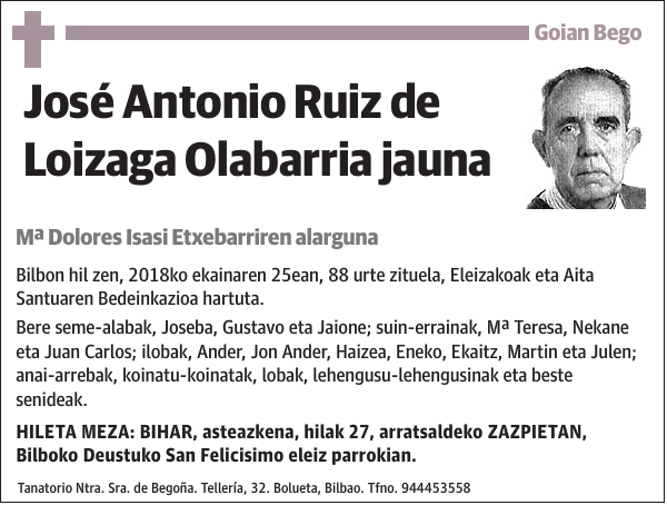 José Antonio Ruiz de Loizaga Olabarria