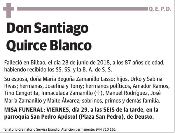 Santiago Quirce Blanco