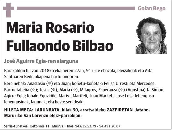 Maria Rosario Fullaondo Bilbao