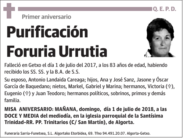 Purificación Foruria Urrutia