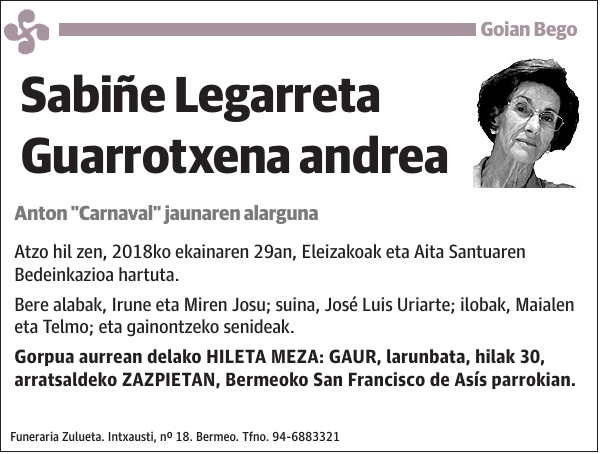 Sabiñe Legarreta Guarrotxena