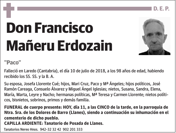 Francisco Mañeru Erdozain