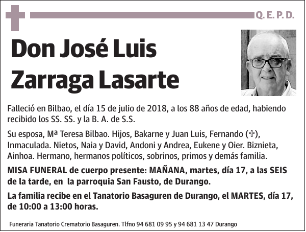 José Luis Zarraga Lasarte