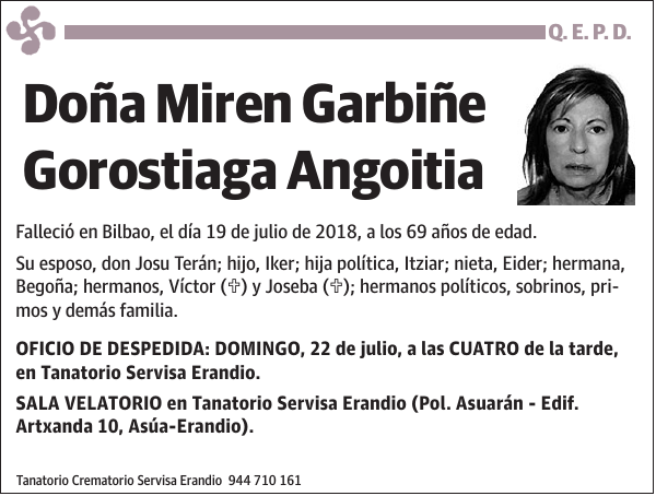 Miren Garbiñe Gorostiaga Angoitia