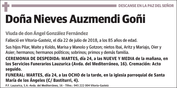 Nieves Auzmendi Goñi