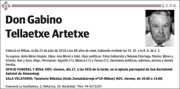 Gabino Tellaetxe Artetxe