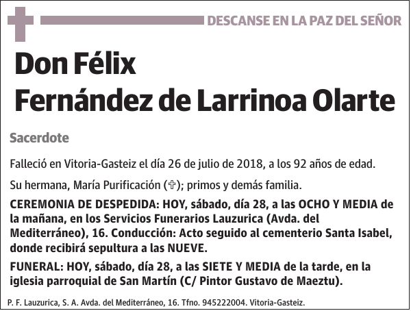 Félix Fernández de Larrinoa Olarte