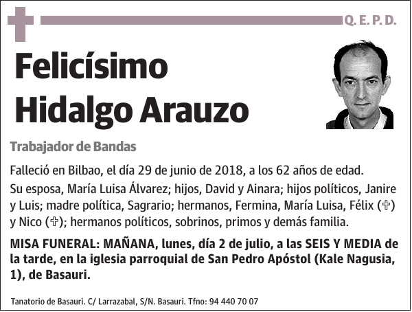 Felicísimo Hidalgo Arauzo