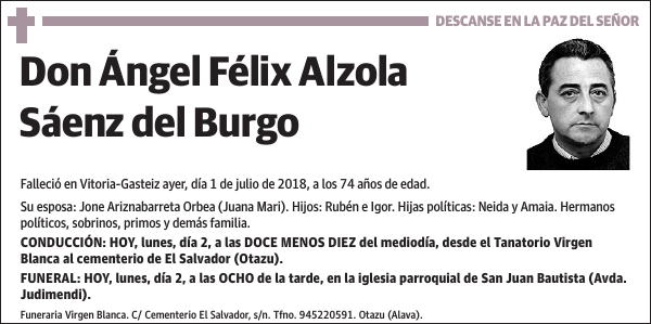 Ángel Félix Alzola Sáenz del Burgo