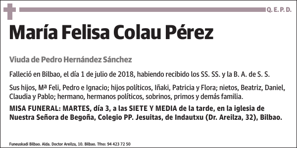 María Felisa Colau Pérez