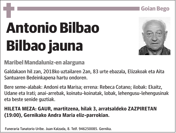 Antonio Bilbao Bilbao