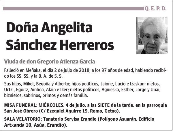 Angelita Sánchez Herreros