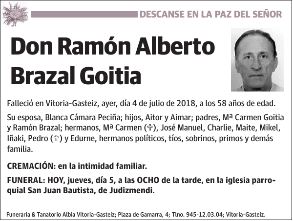 Ramón Alberto Brazal Goitia