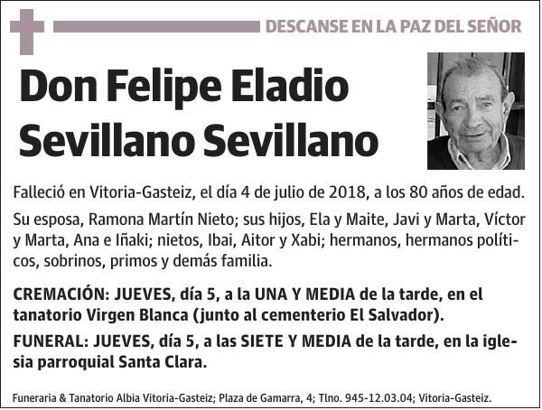 Felipe Eladio Sevillano Sevillano