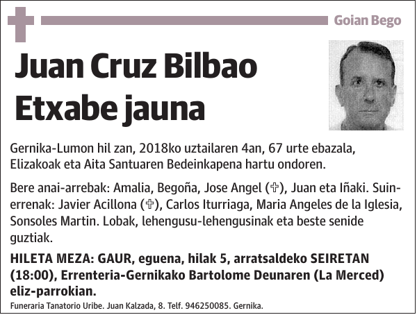 Juan Cruz Bilbao Etxabe