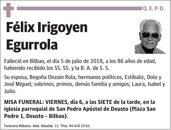 Félix Irigoyen Egurrola