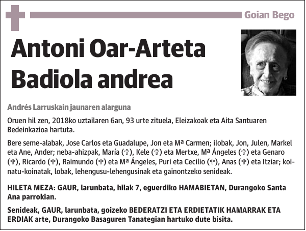 Goian Bego Antoni Oar-Arteta Badiola