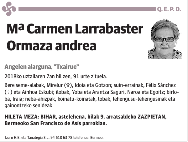 Mª Carmen Larrabaster Ormaza