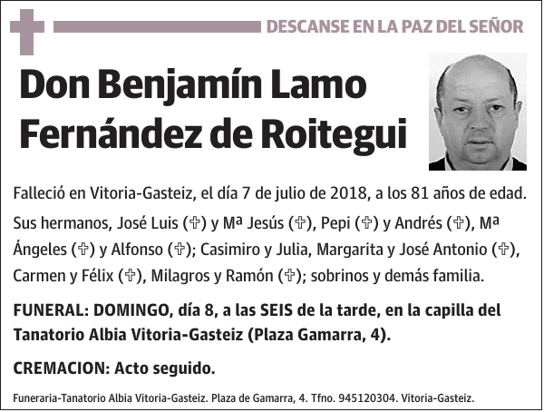 Benjamín Lamo Fernández de Roitegui